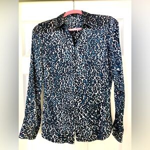 Ann Taylor Silk graphic blouse
